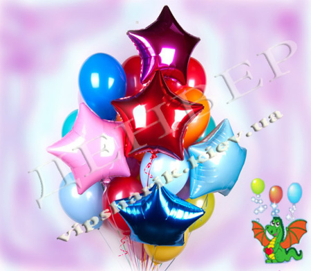 Букет гелиевых шаров "Праздничный Микс"