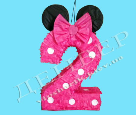 Пиньята цифра 2 Мини Маус