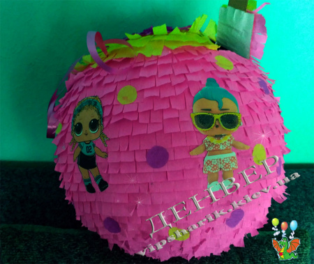 Пиньята ЛОЛ розовая+бита || Пиньята ЛОЛ розовая+бита