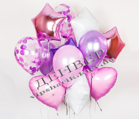 Букет гелиевых шаров "Дорогая"