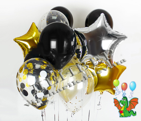 Букет шаров Звездный день рождения
