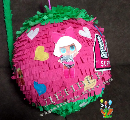 Пиньята ЛОЛ клубничка+бита || Пиньята ЛОЛ клубничка+бита