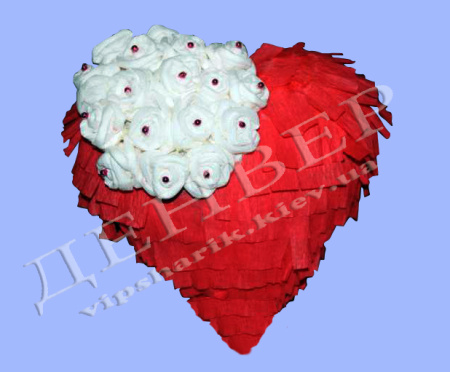 Пиньята Красное сердце+бита