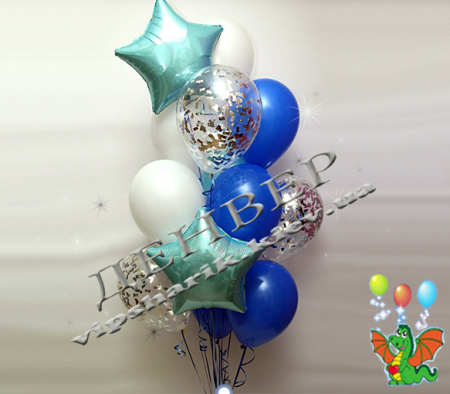 Букет гелиевых шаров "Морской бриз"