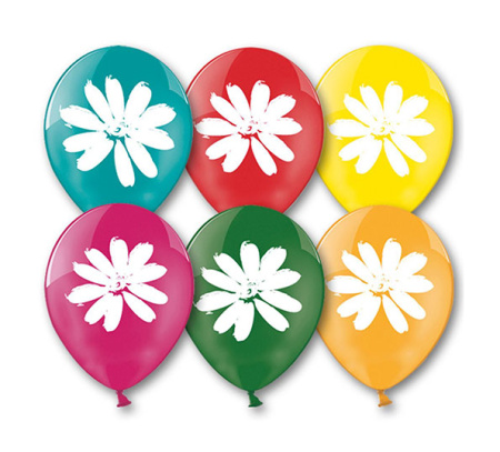 Шарики с рисунками ромашка 12&quot; (30 см) с HF
