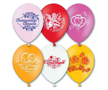 Шар с надписью "С днем свадьбы" 12" с HF