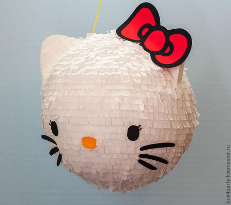 Пиньята Хелоу Кити белая+бита