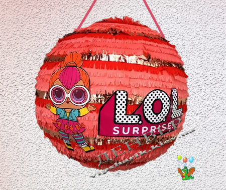 Пиньята ЛОЛ красная+бита