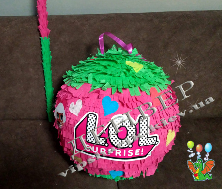 Пиньята ЛОЛ салатовая+бита || Пиньята ЛОЛ салатовая+бита