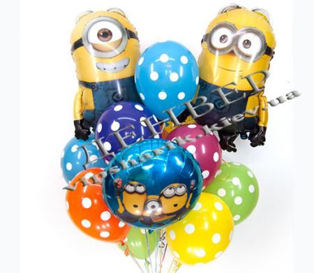 Букет гелиевых шаров "два Миньона"