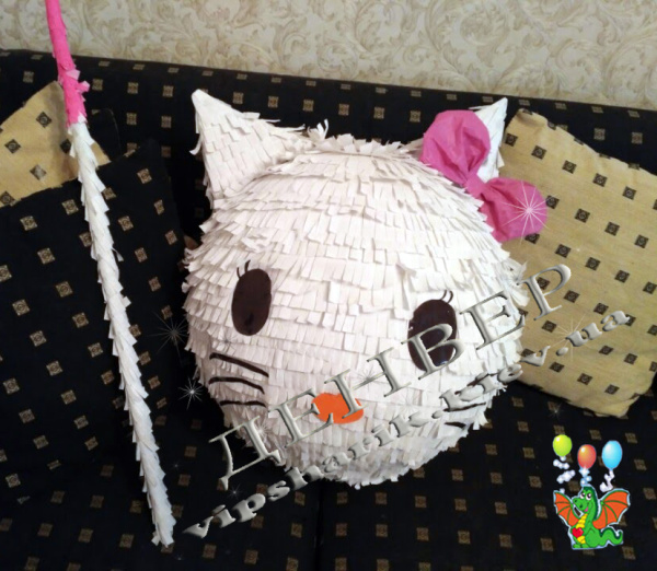 Пиньята Хелоу Кити белая+бита