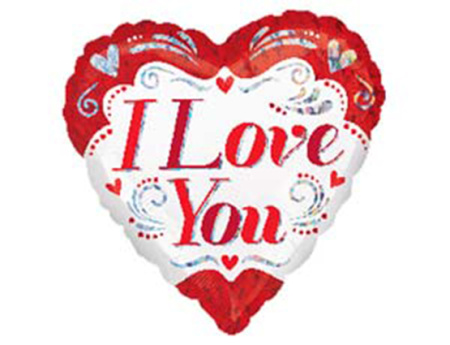 Сердце фольга 1202-3336 А 18" Фантазия о любви